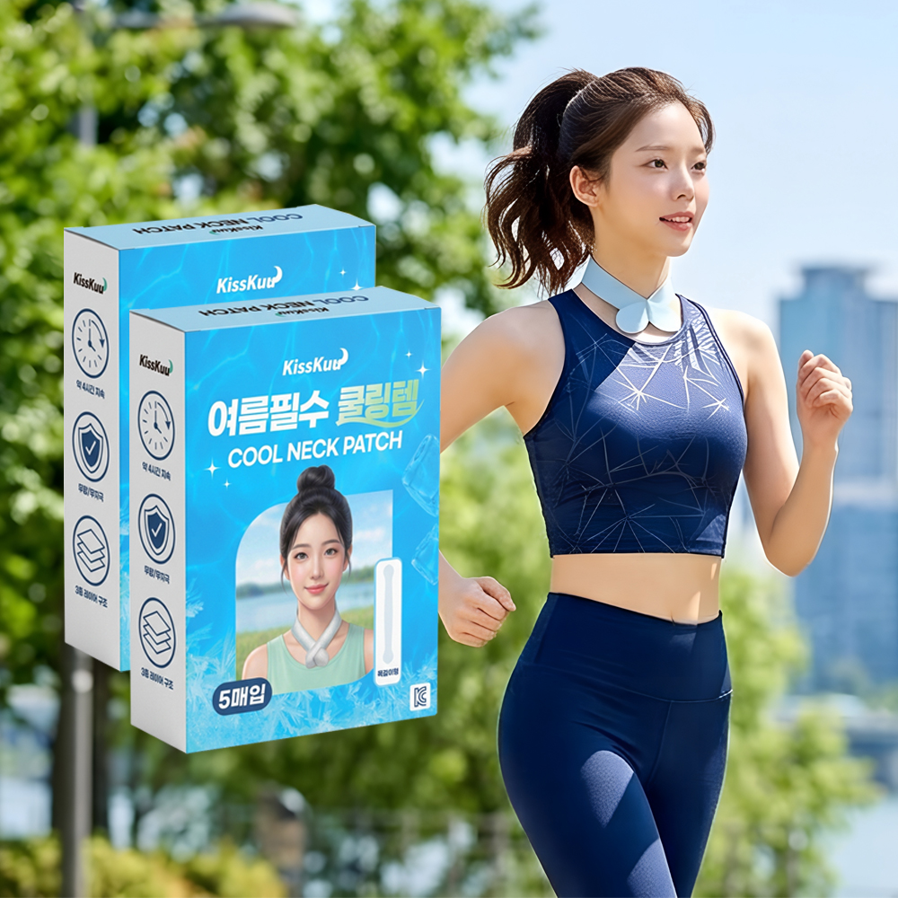 [키스쿠]쿨링템 쿨넥패치 5매, 즉각냉각 아이스패치 야구장필수템 쿨패치 - 상세 이미지 2