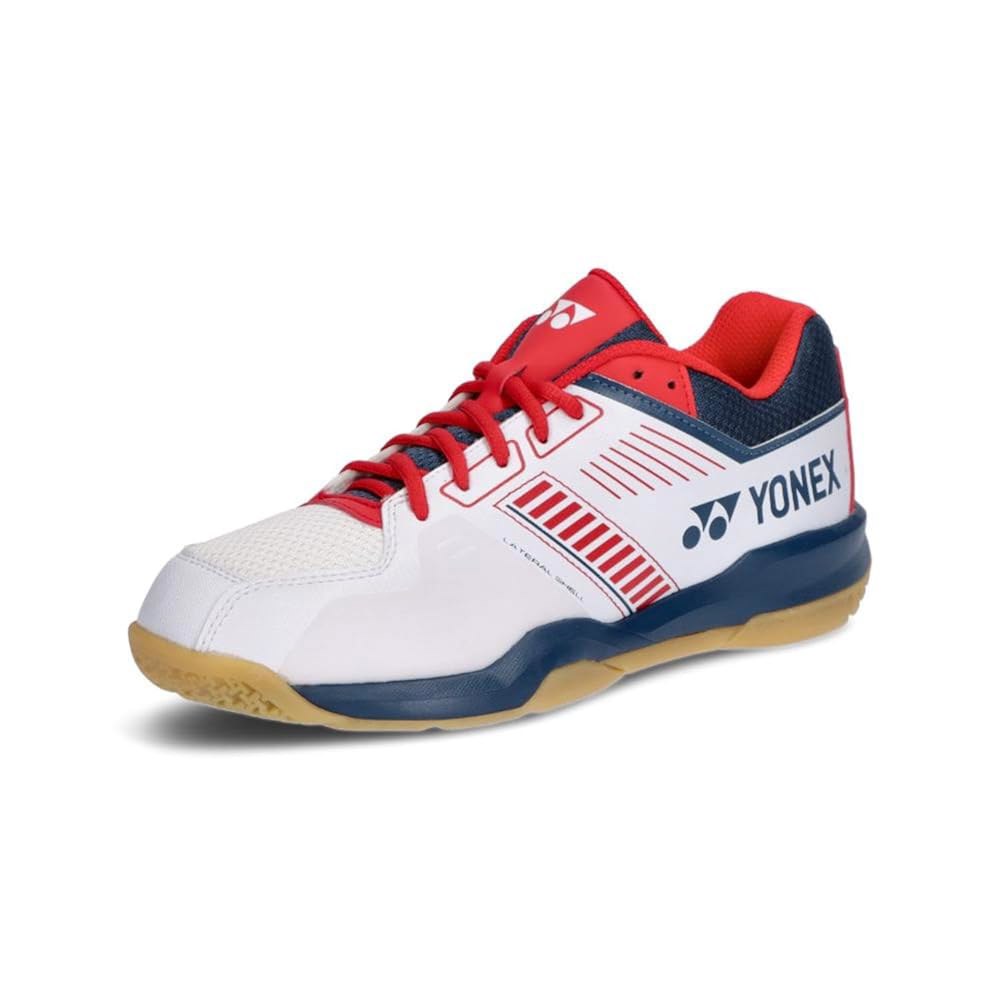 Yonex Power Cushion Strider Flow 배드민턴 슈즈, 화이트/네이비/레드 (784) White/Navy/Red (784) 6.5 - 상품 이미지