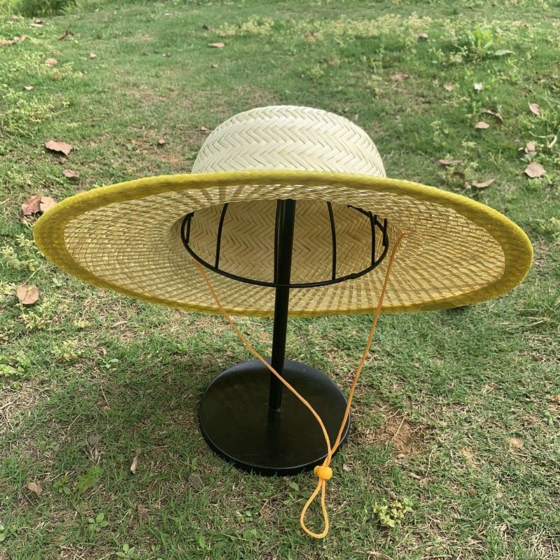 월남모자 농부모자 왕챙 삿갓 라탄 밀짚모자 야외 대나무 편집 모자 1개 직경 약 40cm - 상세 이미지 5