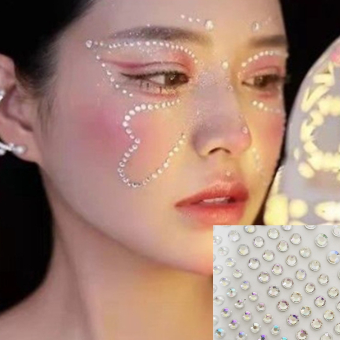 페이스 얼굴 큐빅 쥬얼 스티커 6종 [대용량 쥬얼리 큐빅스티커 페스티벌 분장 주얼리 보석 발표회] - 상품 이미지