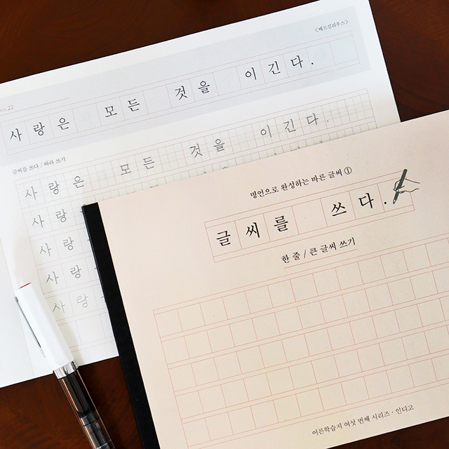글씨를 쓰다_명언으로 완성하는 바른 글씨 (한 줄 큰 글씨 쓰기) 어른학습지⑥ - 상품 이미지