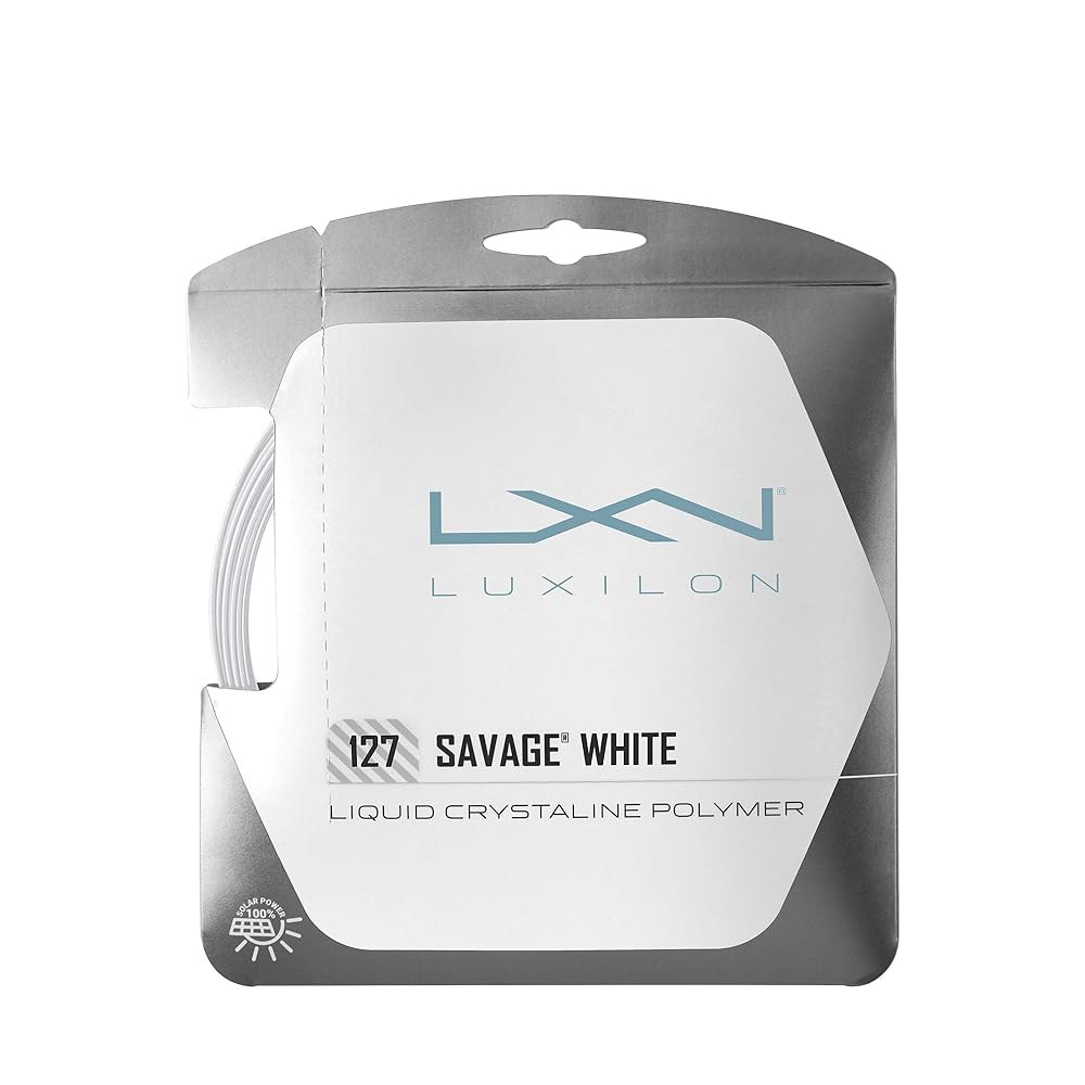 WILSON Luxilon Savage 127 테니스 스트링 화이트 세트, - 상품 이미지