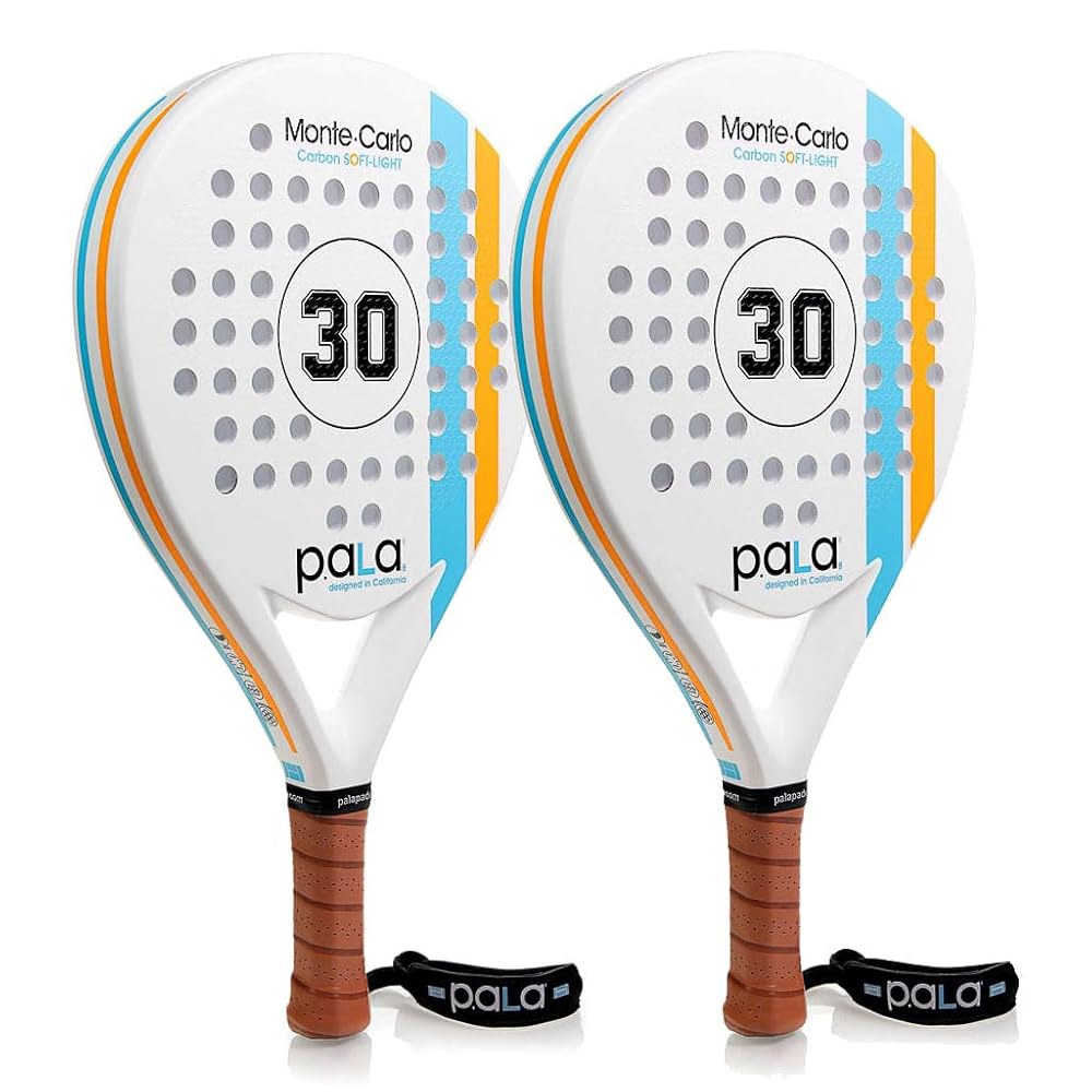 Padel 라켓 2개 세트 몬테카를로 카본 소프트 WHITE & BLACK - 상품 이미지