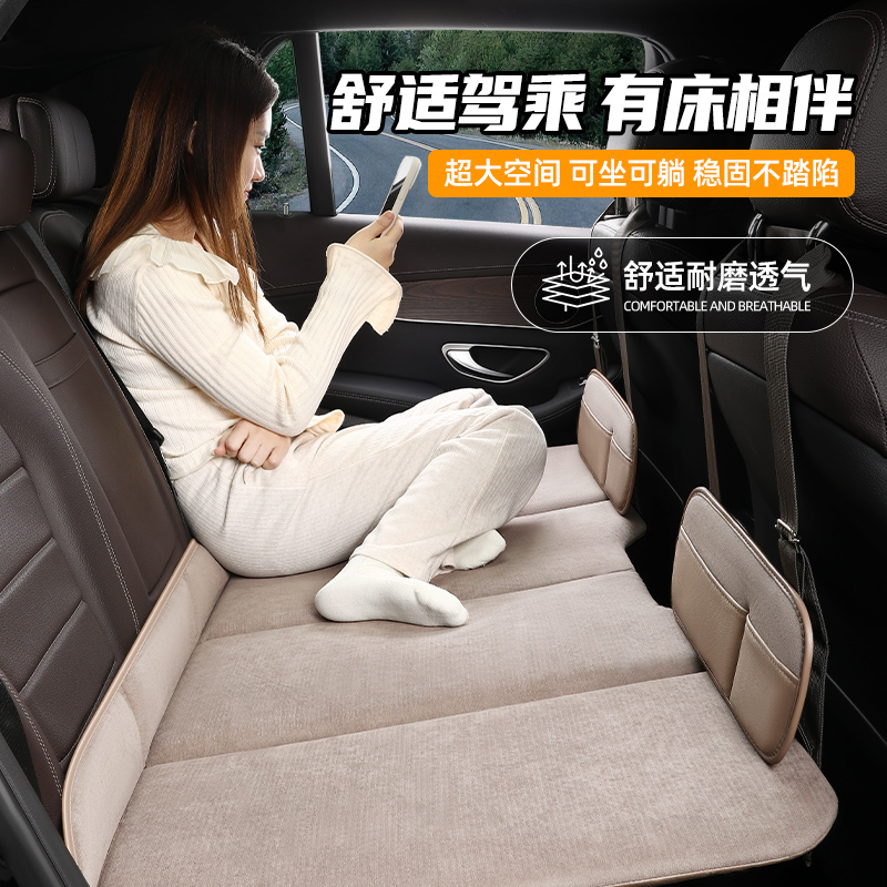 SUV 뒷좌석 평탄화 폴딩매트 매트리스 접이식 특대형 슐니엘 베이지두께 대형 130x80 - 상세 이미지 2