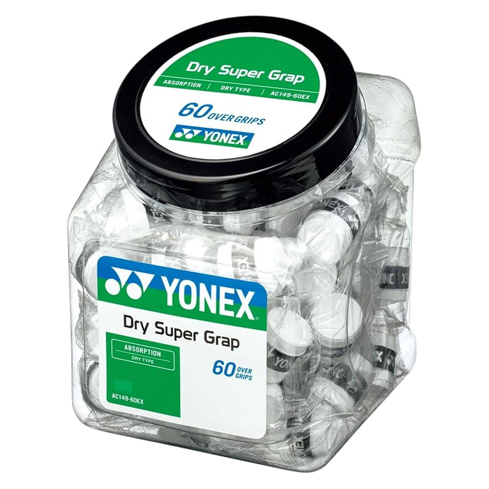 YONEX Dry Super GRAP 60팩, 화이트 - 상품 이미지