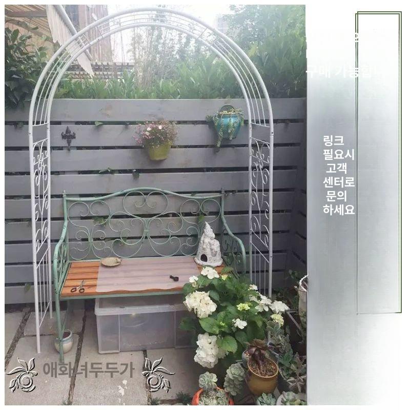 장미 아치 울타리 지주대 엔틱 오벨리스크 야외 터널 꾸미기 블랙 논슬립바닥용 중간 - 상세 이미지 3