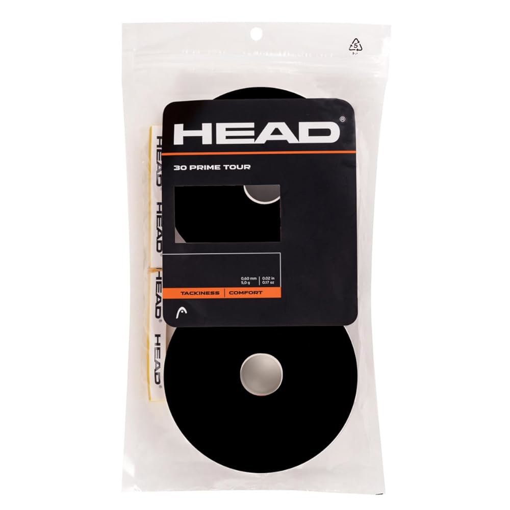 HEAD Prime Tour 테니스 라켓 오버그립 (블랙) 30팩 Black - 상품 이미지