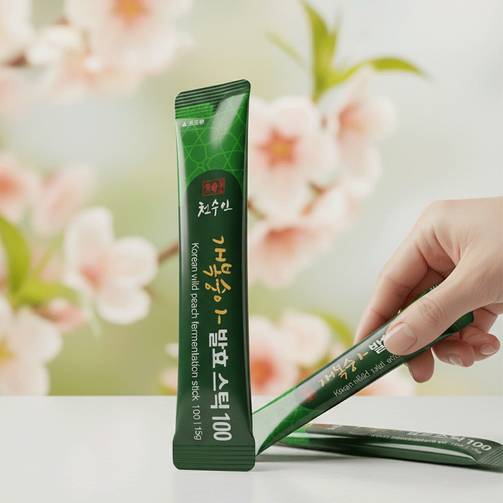 천수인 개복숭아 발효액 도라지 생강 스틱 30포, 15g - 상세 이미지 4