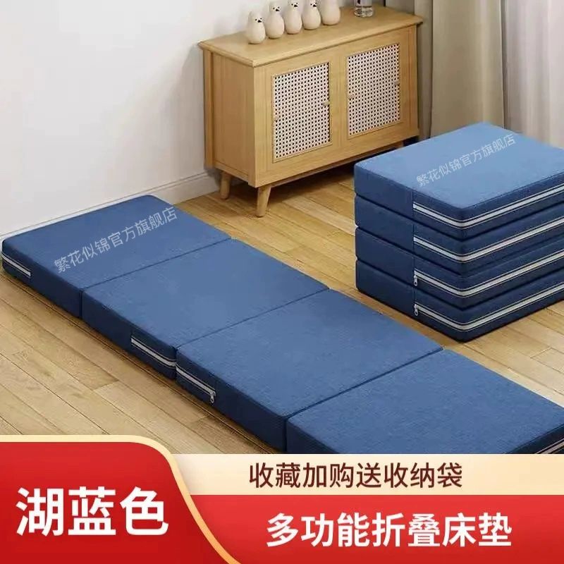 탄탄한 토퍼매트리스 접이식 침대 매트 수면 바닥 카키 60x200cm 5cm 두께 - 상세 이미지 4