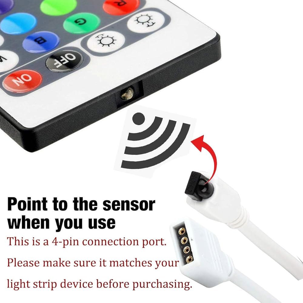 슈퍼나이트 RGB LED 라이트 스트립 리모컨, 라이트용 디머, SMD 5050 3528 로프 무선 IR 리모컨(44키) 44 Keys - 상세 이미지 2