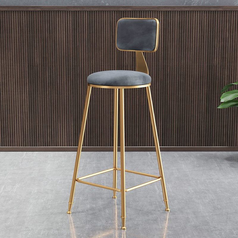 바 스툴 벨벳 스탠드바 의자 아일랜드 식탁 체어 75cm 최소 2개 75cm 105cm - 상품 이미지