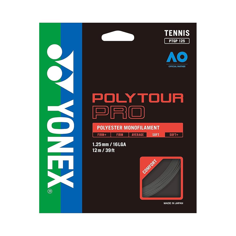 Yonex 유니 폴리 투어 프로 스트링 블랙, 세트, 1.25mm 12 m Black - 상품 이미지