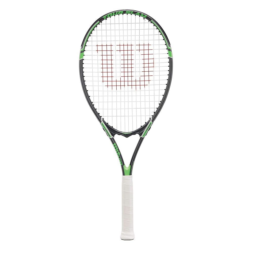 Wilson 투어 슬램 스트렁 테니스 라켓 4 3/8인치 블랙/그린 - 상품 이미지