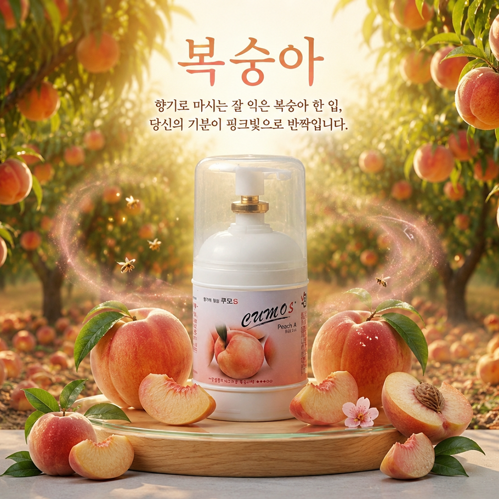 쿠모S 화장실 방향제 욕실 사무실 거실 실내 가정용 복숭아, 245ml, 1개 - 상품 이미지