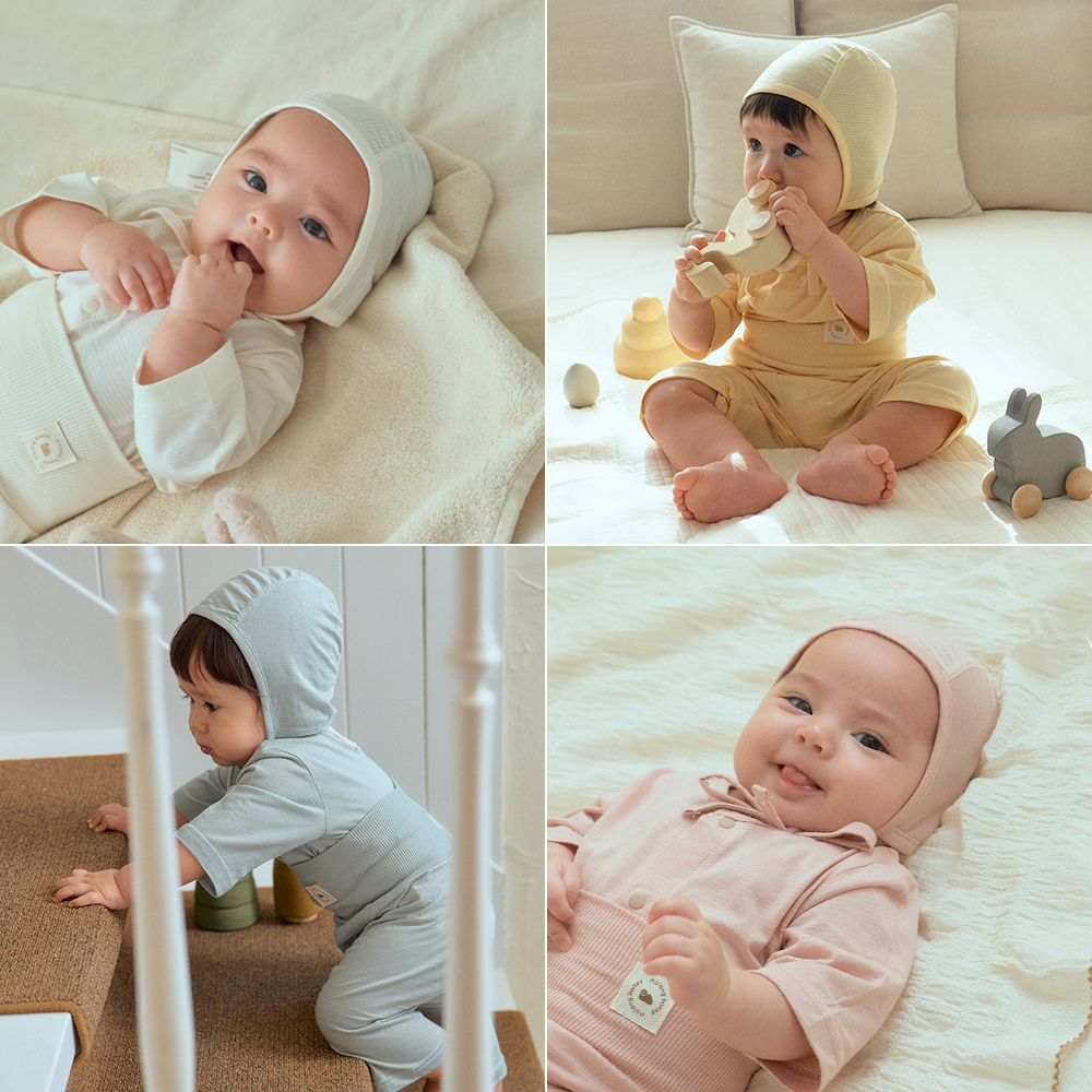 5+1 말랑하니 아기실내복 7부 9부 밤부 신생아내복 배앓이 여름 가을 - 메인 이미지