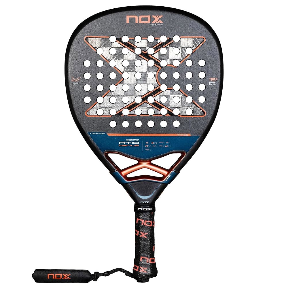 Racket AT10 Genius Attack 18K Agustin 파델 포함 모양 스핀 Tapia 럭셔리 알루미늄 팔라 독점 플랩 2025 블랙 기술 EVA 제작 EOS MLD - 상품 이미지
