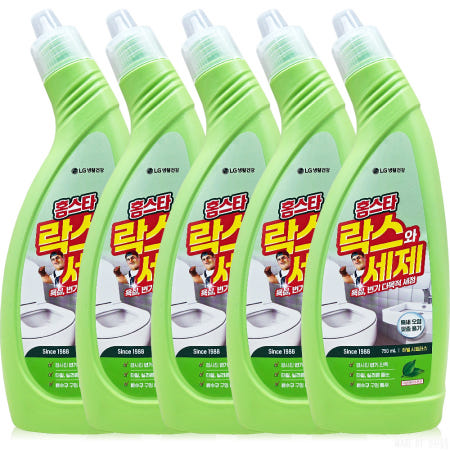 엘지생활건강 홈스타 락스와 세제 허벌시트러스 750ml 5개