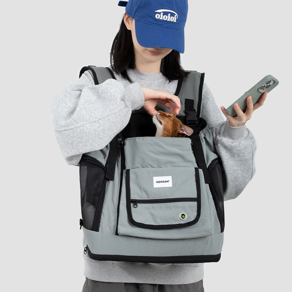 [고양이의 날]로띠에 하이드림 트래킹 프론트백 강아지 고양이 애견 아웃도어 슬링백 앞가방 이미지 7