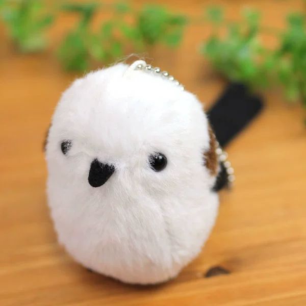 인형 흰머리오목눈이 키링 흰오목눈이 동물 귀여운 산참새 약 7.5cm 걸이 아주작은사이즈 - 상세 이미지 3