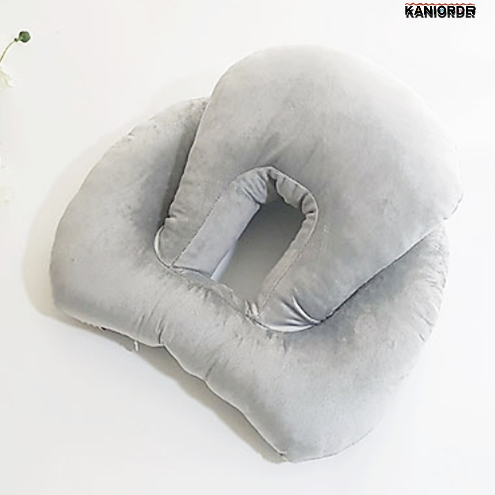 사무실 베개 학생 책상 낮잠 휴식 엎드려자는 배게 통세탁 그레이 그레이, 32x26cm - 상품 이미지