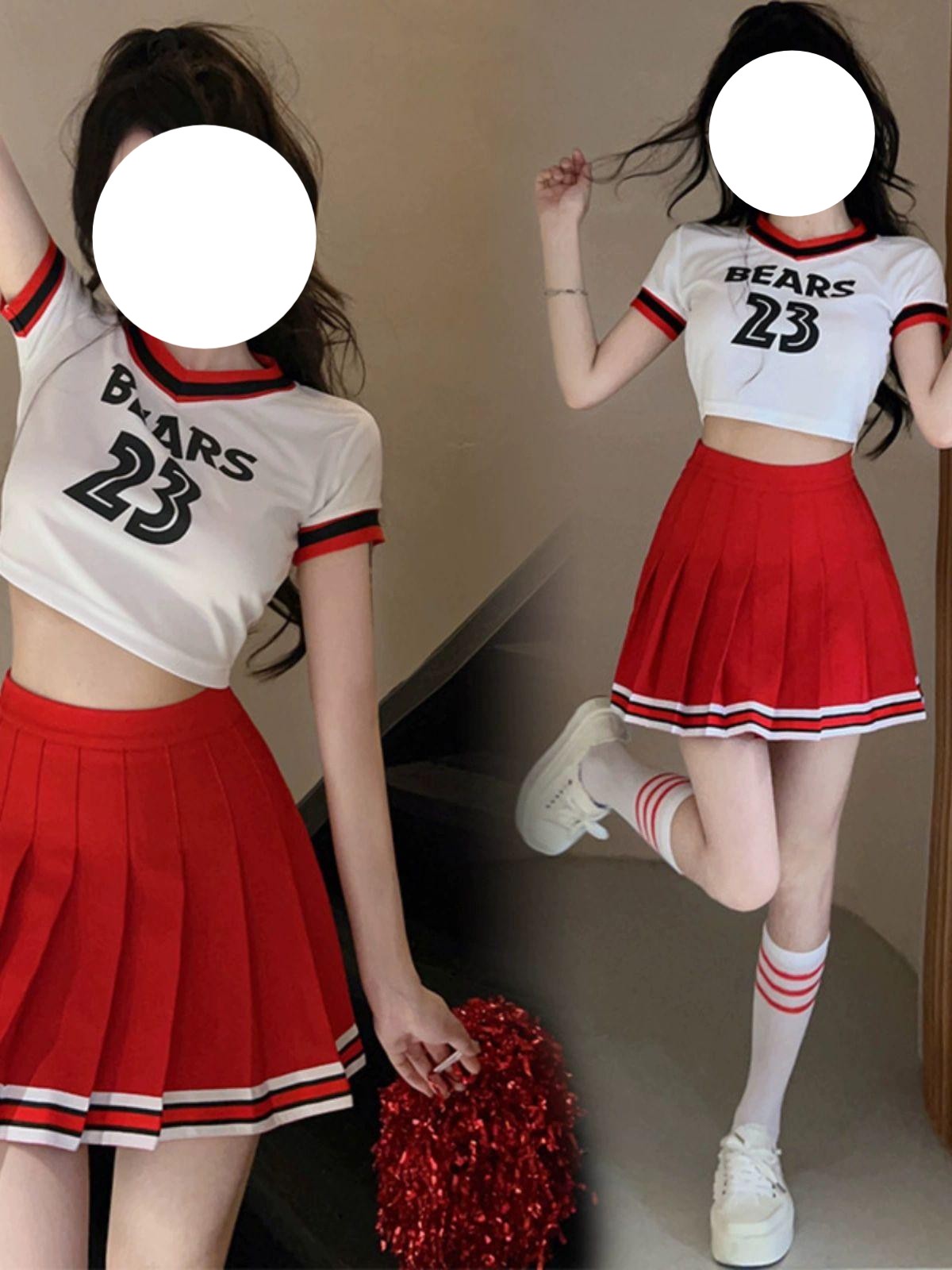치어리더 옷 공연 치어리딩의상 치어리딩복 댄스 단체 588 상의 XS - 상세 이미지 4