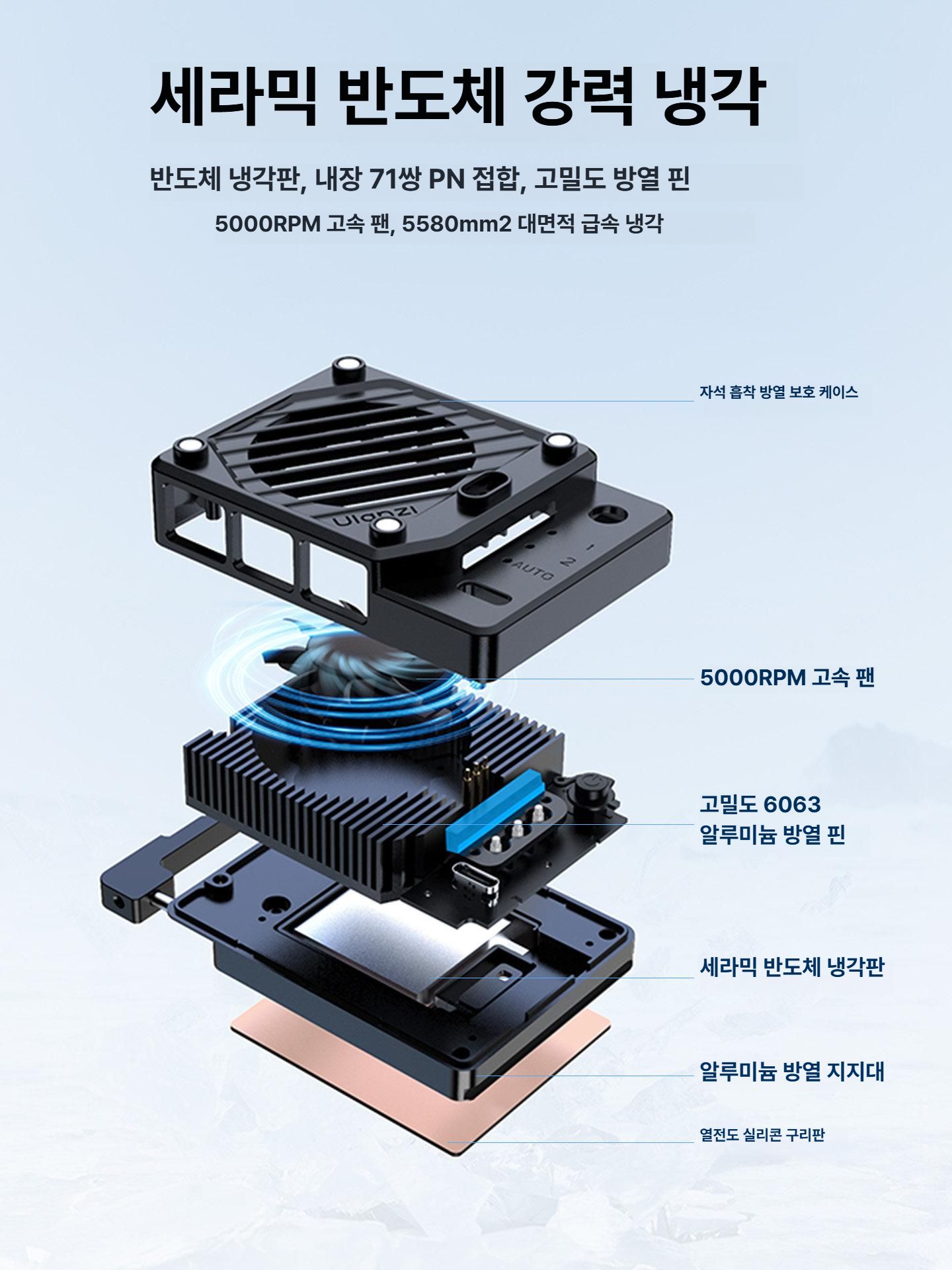 휴대폰 쿨러 냉각기 라방 구성쿨 방열팬 라디에이 쿨링팬 방열판 방열기 악세서리 - 상세 이미지 3