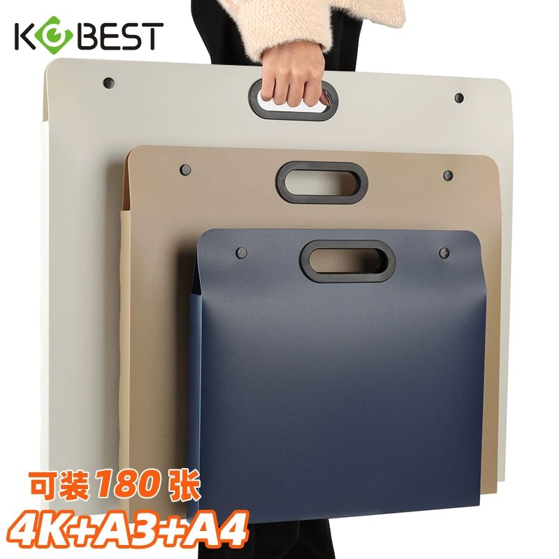 A3 A4 문서 보관 홀더 휴대용 서류 종이 A4-블랙 - 상세 이미지 2
