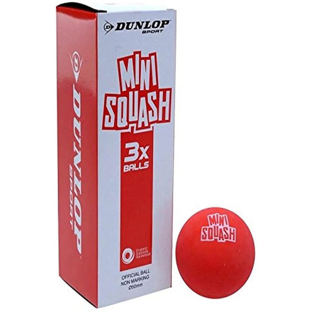 Dunlop Sports 미니 스쿼시 볼, 레드, 3볼 Red (Ages 5 to 7) - 상품 이미지