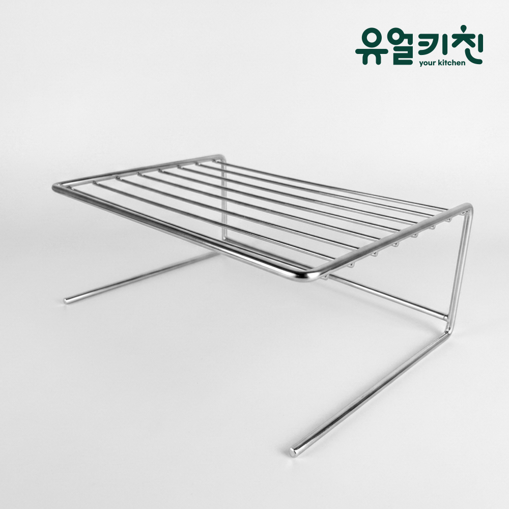 유얼키친 오픈형 언더선반 스텐 접시 정리대 - 상품 이미지