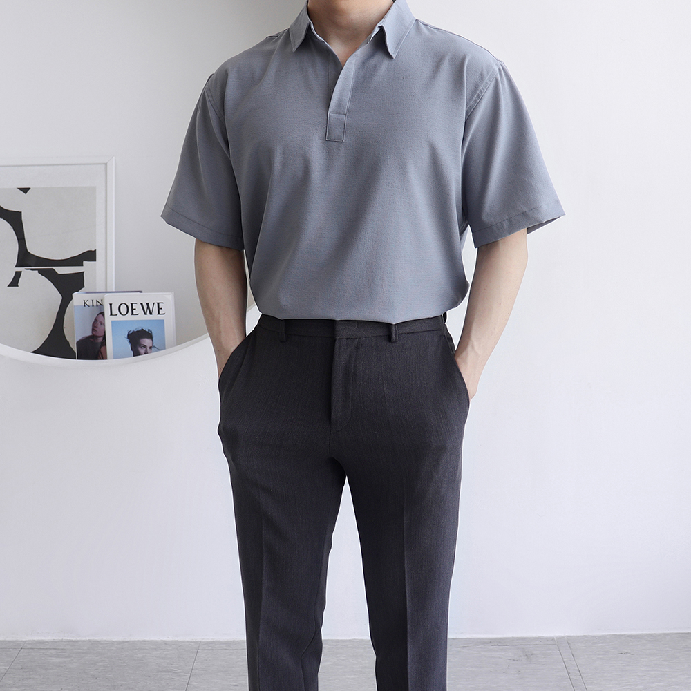 오버핏카라티 링클프리반팔 남자흰티 - 상세 이미지 4