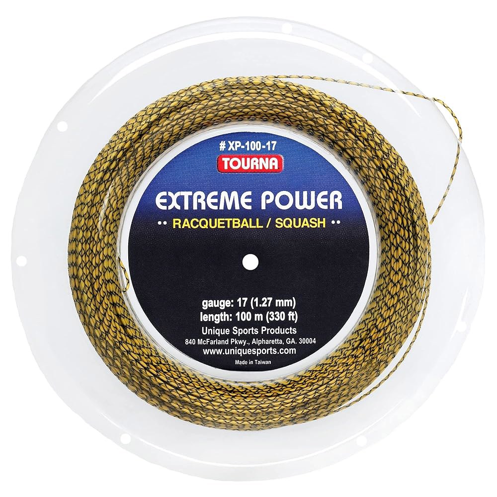 Tourna Extreme Power 17g 스쿼시 및 릴 라켓볼 100미터 스트링 - 상품 이미지