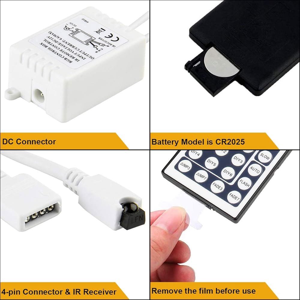 슈퍼나이트 RGB LED 라이트 스트립 리모컨, 라이트용 디머, SMD 5050 3528 로프 무선 IR 리모컨(44키) 44 Keys - 상세 이미지 3