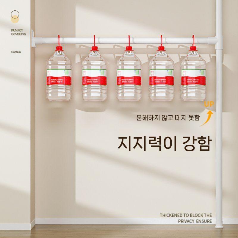 무타공 원목 행거형 가벽 칸막이 접이식 사무실 공간분리 이동식 철제파티션 인테리어 가림막 0.7~1.2m(가로)x2.1~3.1m( - 상세 이미지 4