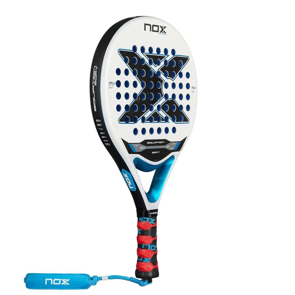 NOX Padel 라켓 Equation Soft 2026 HR3 스핀 편안함 거칠기 파델 플레이, 정밀성 원형 방지 스마트 진동 레벨 소프트 독점 중급 EVA 및 시스템 이중 스트 - 상세 이미지 3
