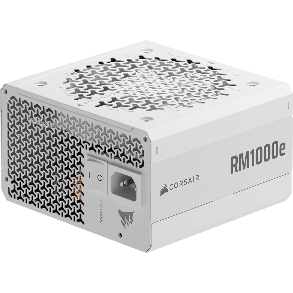 CORSAIR RM1000e ATX 3.1 PCIe 5.1 준비 완료 1000W 전원 공급 장치 u2013 12V-2x6 케이블 포함, 사이베네틱스 골드 효율, 105 C 등급 - 상품 이미지