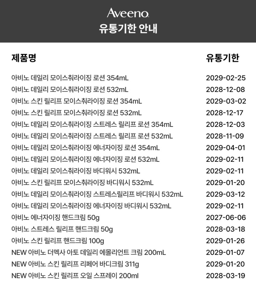 끈적임없이 산뜻하고 촉촉한 아비노 바디로션 특가