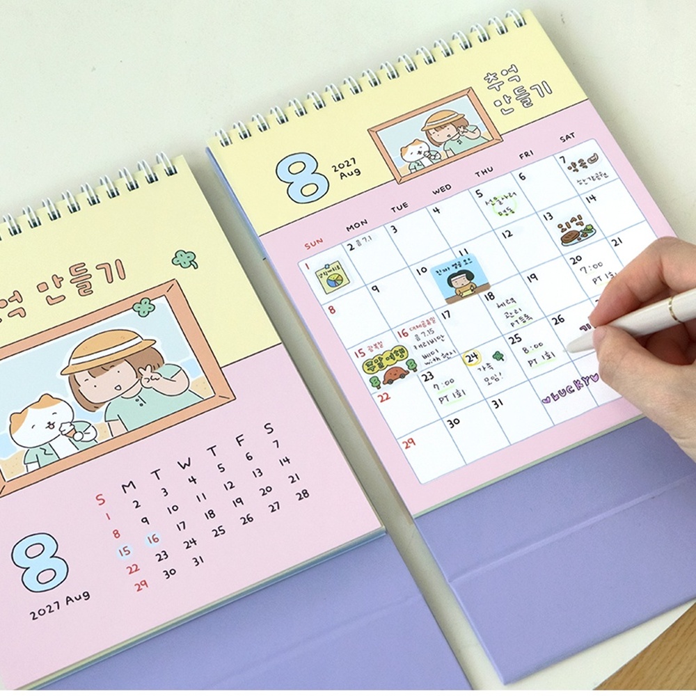 2027 년 탁상달력 26년 7월부터 27년 책상달력 18개월 캘린더 하반기 민트 이미지 6