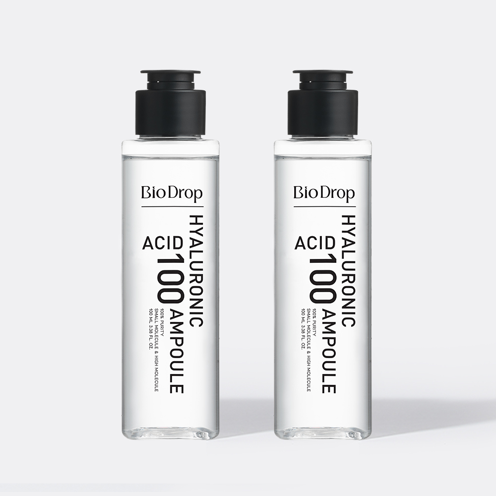 바이오드롭 히알루론산 100 앰플 순도 100% 고농축 원액 고보습 세럼 100ml, 2개 - 상품 이미지