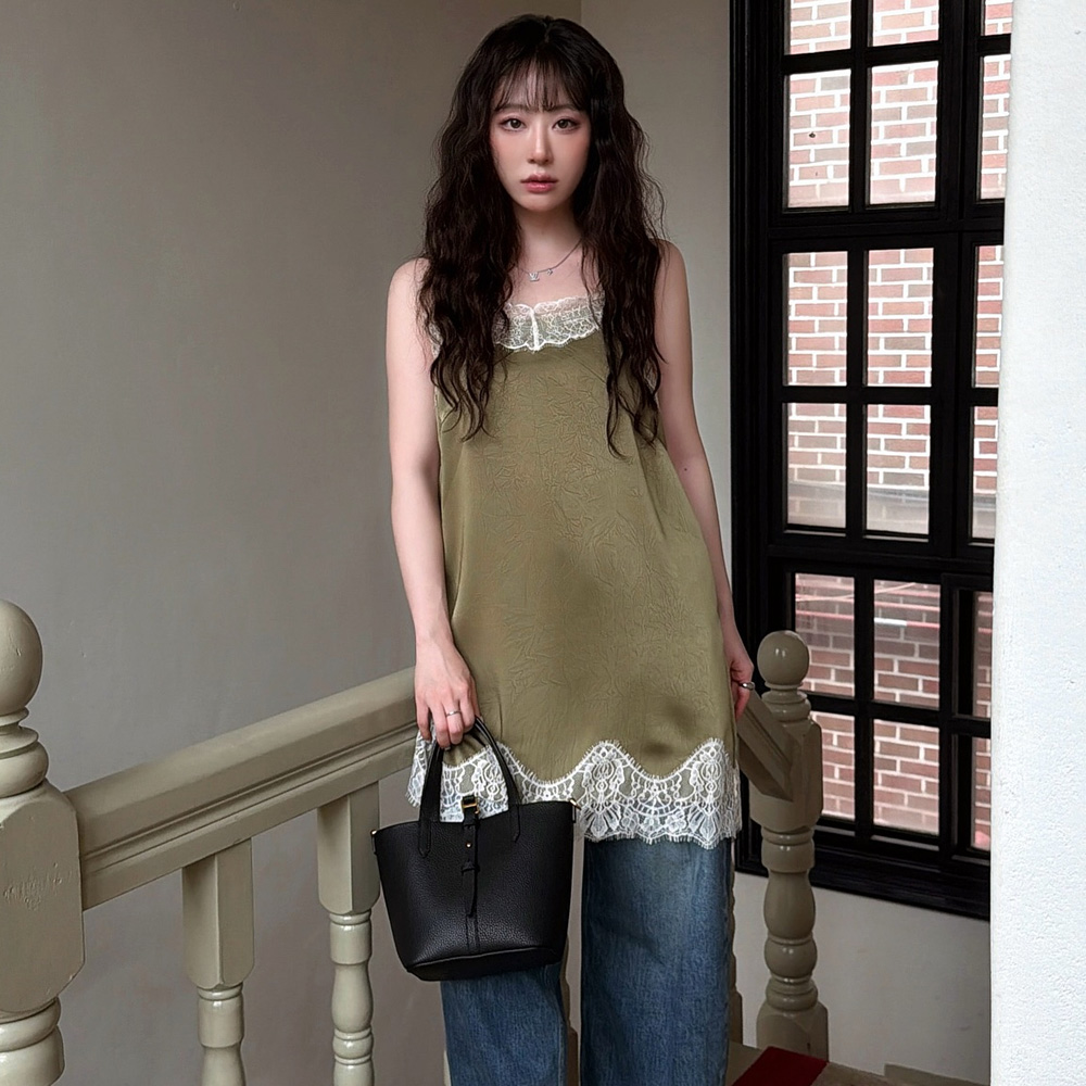 [찰스앤키스] 베릴 리사이클 레더 더블 핸들 벨트 버킷백 4colors CK2-10151518 이미지 4