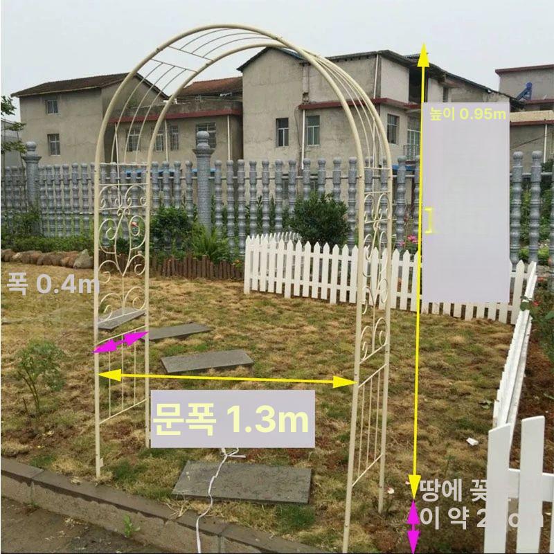 장미 아치 울타리 지주대 엔틱 오벨리스크 야외 터널 꾸미기 블랙 논슬립바닥용 중간 - 상세 이미지 2