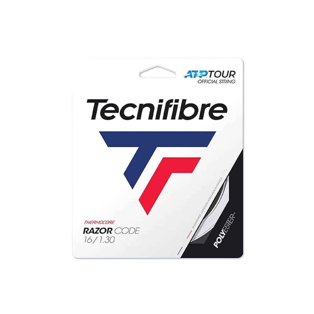 Tecnifibre 성인용 면도기 코드 화이트 1.30 스트링 테니스 One Size White - 상품 이미지