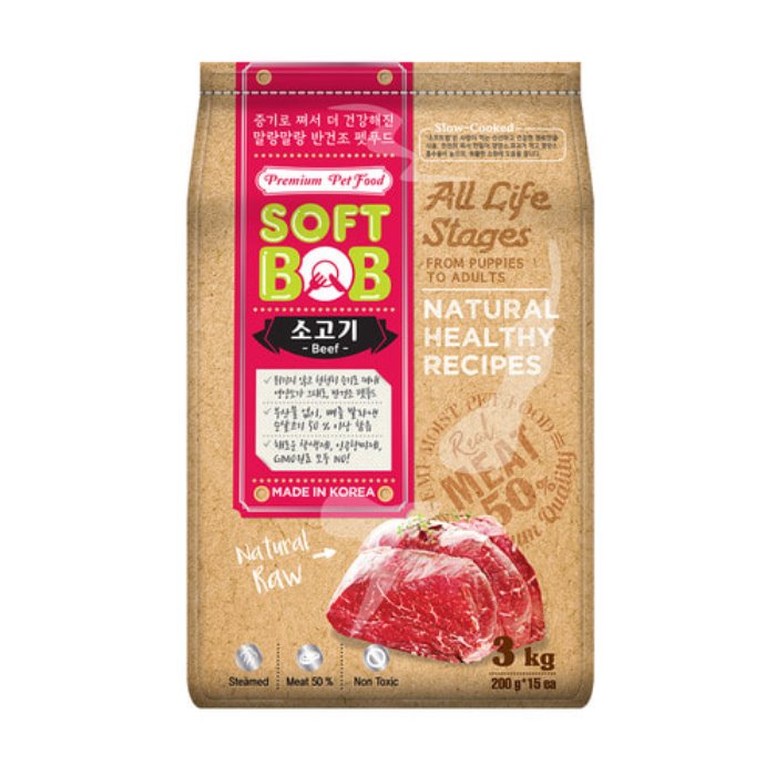 입맛까탈스런  우리아가 잘먹는 순살코기50%  반건조  말랑말랑한 소프트밥소고기3kg - 상품 이미지