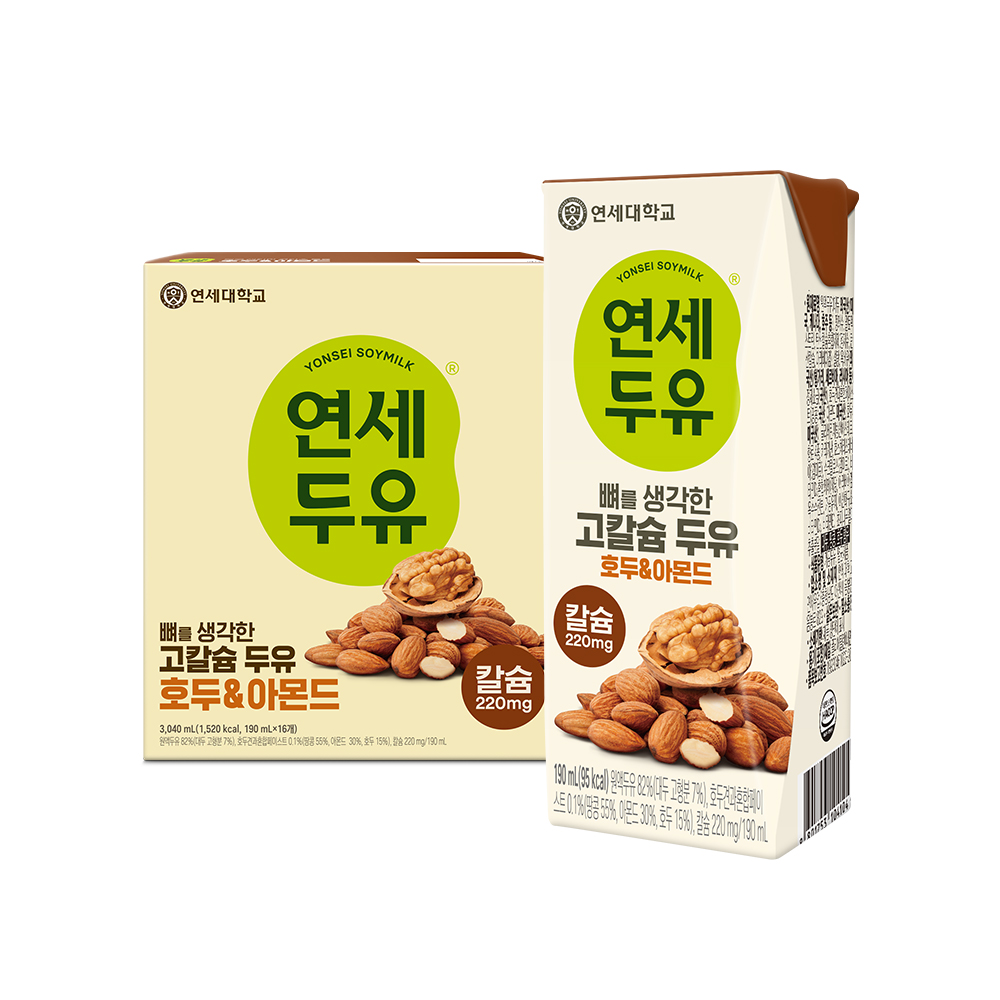 연세두유 뼈를생각한고칼슘두유호두&아몬드16팩 - 상품 이미지
