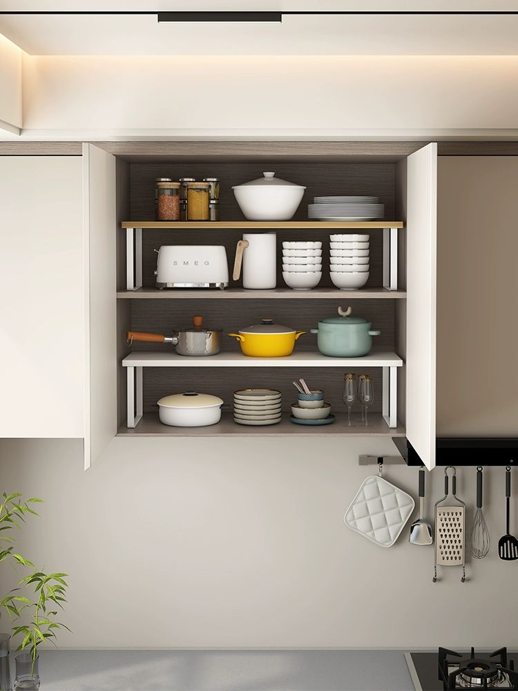 선반 틈새 가스레인지 레인지대 정리대 조미료 30x20x16.5 화이트+화이트 - 상세 이미지 2