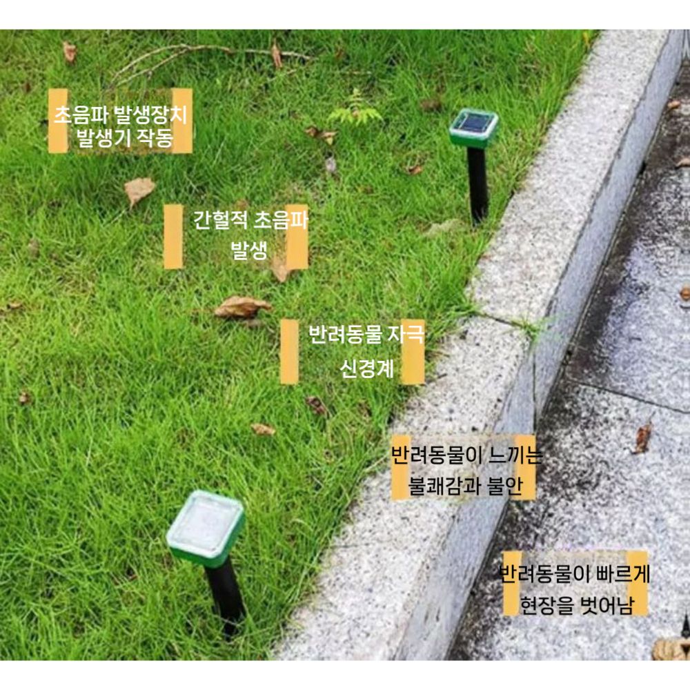 야생 유해동물 초음파 야외 담벼락 기피 모기 고양이 모기기피 매트 해충 퇴치 스캣 고양이용 - 상세 이미지 4