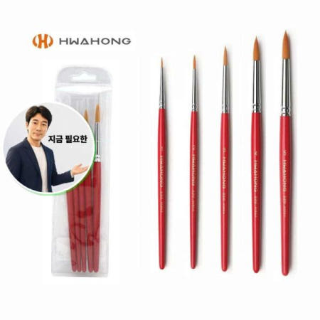 쌍문상회 협력사 쌍문상회 지금 필요한 인조모 화홍 세필붓 320 5본세트 1호2호3호4호5호