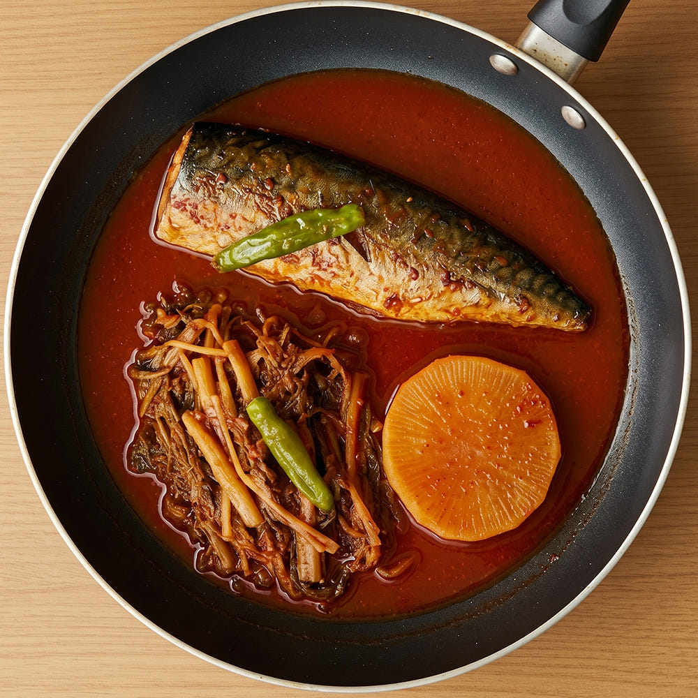 비린내 없는 화덕에 구운 순살 시래기 고등어 무조림 2인분 진한 양념 99.9% 가시제거 - 상세 이미지 3