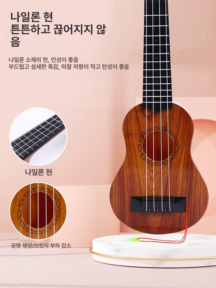 갈색 우쿨렐레 소프라노 클래식 콘서트 프렛보드 초보자 하와이 가방 연주 스티커 - 상세 이미지 2