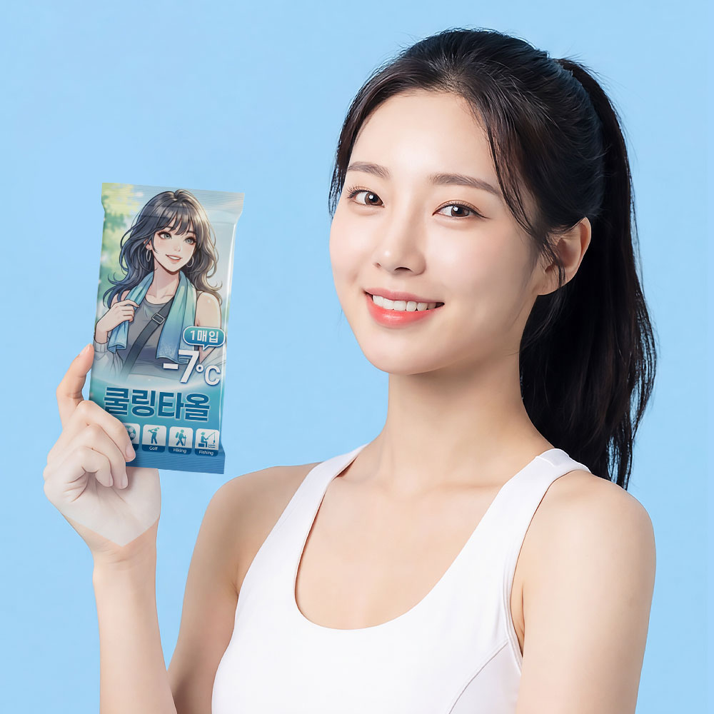 프렌즈 쿨링타올 대형 50x30cm 일회용 쿨타올 땀 수건 아이스 스카프 30개 - 상세 이미지 3