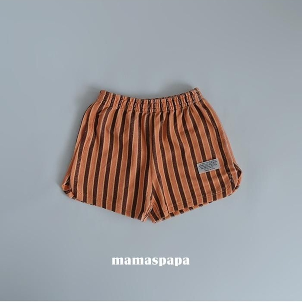 보아투 유아 마마스파파 만다린팬츠 S~XL 여름 스트라이프 반바지 남아 여아 키즈 데일리 - 상세 이미지 4